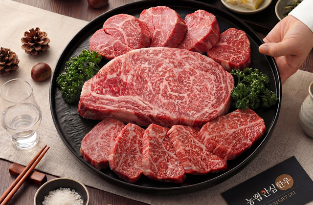 <span>소중한 분께 전하는 마음</span> <h2> 농협 안심 한우 선물세트 10종</h2>