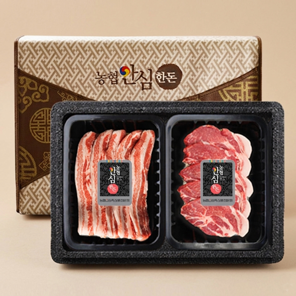 [선물세트 2호] 농협 안심 한돈 선물세트(삼겹살500g+목살500g)