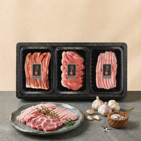 [실속세트 22호] 농협 안심 한돈 세트(삼겹살500g+목살500g+항정살300g)
