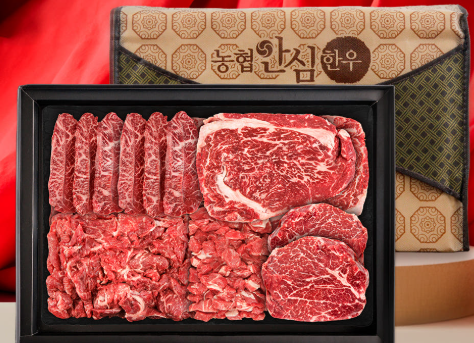 부모님 설 명절 한우선물세트 1+등급 소고기 등심 채끝 구이용 선물 포장