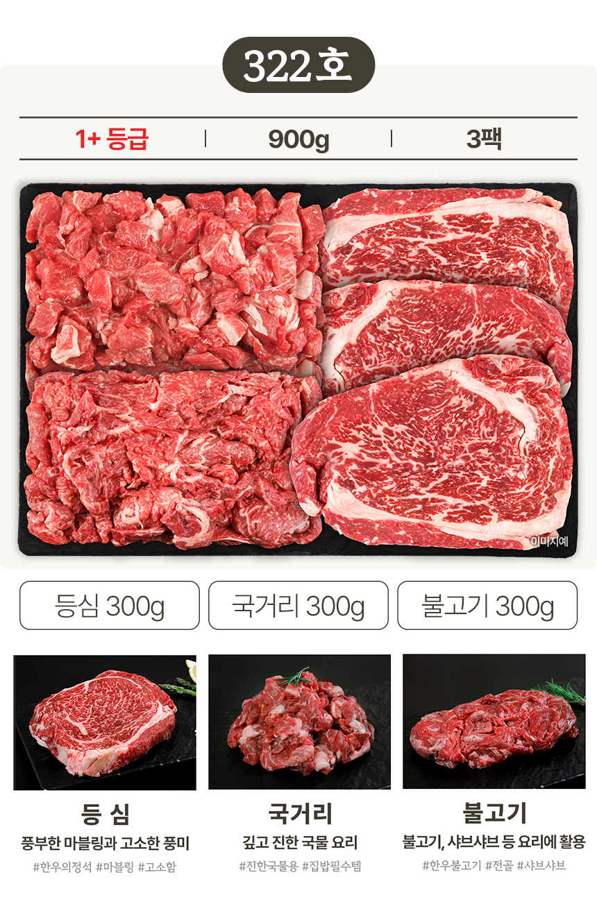 [322호] 농협안심 한우선물세트 등심 국거리 불고기 설 명절 부모님 선물