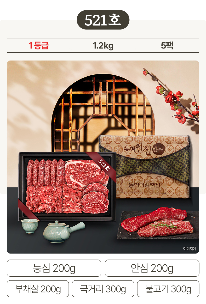 부모님 설 명절 한우선물세트 1+등급 소고기 등심 채끝 구이용 선물 포장