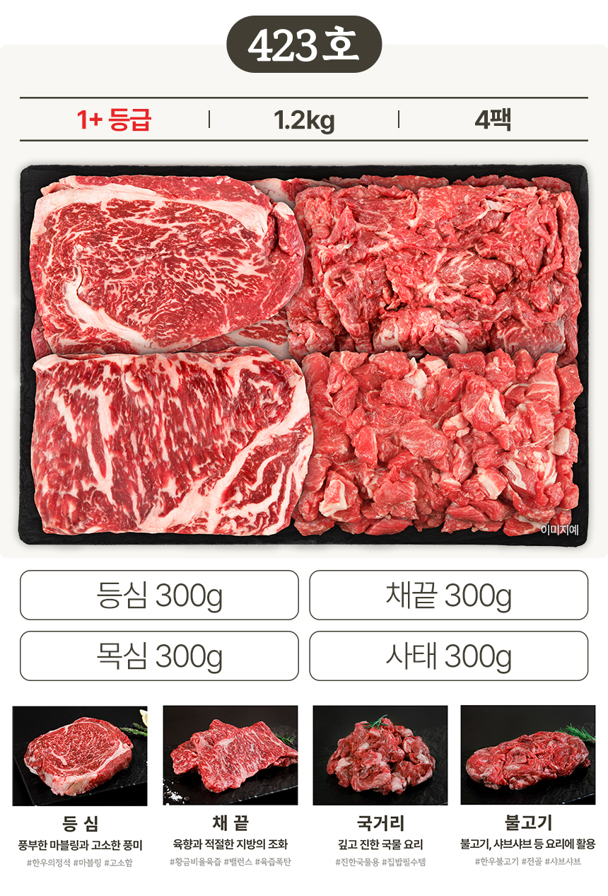 [423호] 농협안심 한우선물세트 등심 채끝 목심 사태 설 명절 부모님 선물